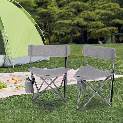 Image of REDCAMP 2 Pack Tripod Camping Chairs Folding Lightweight