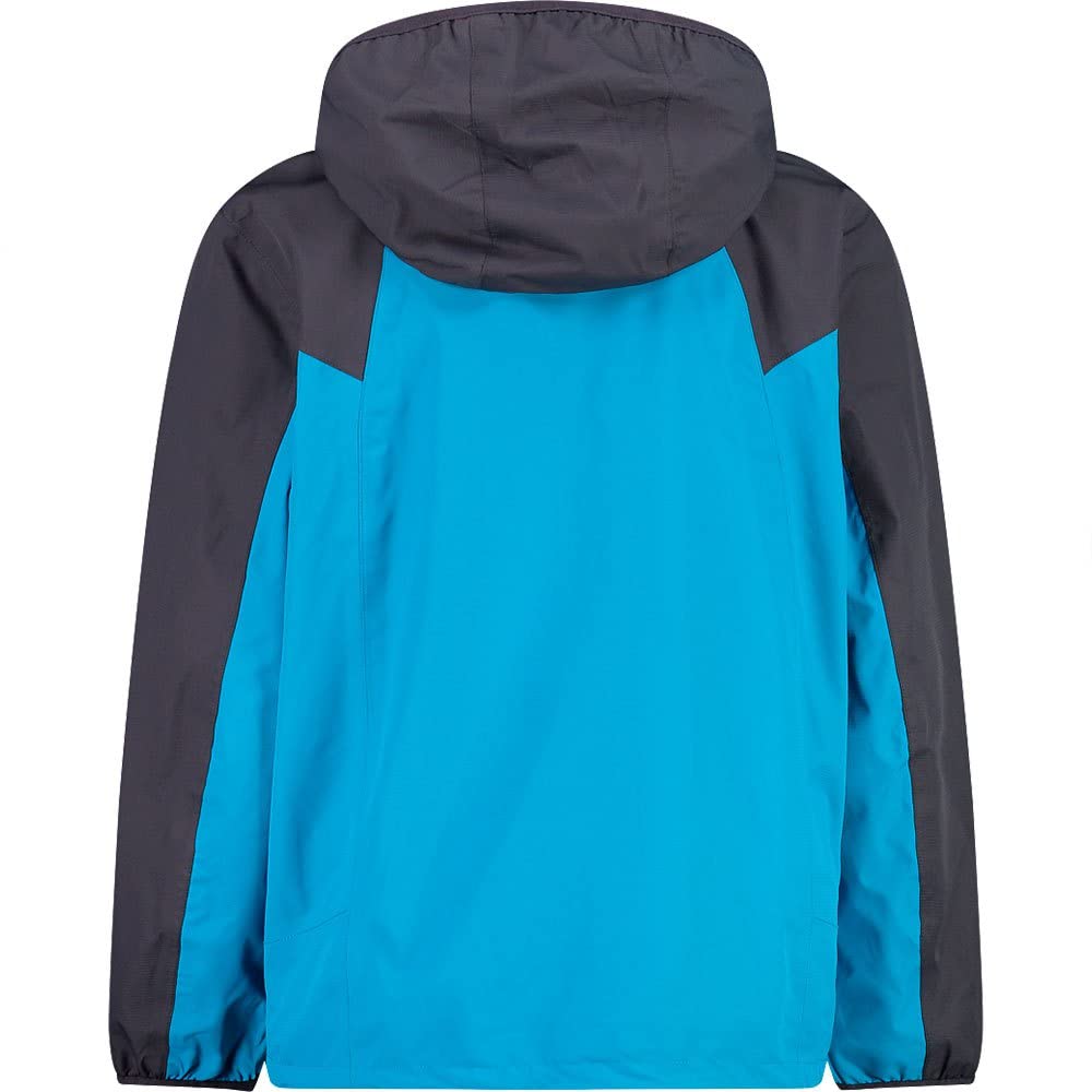 CMP Giacca Antistrappo Da Bambini Con Cappuccio Fisso Knit Tech mélange fleece jacket with hood, Woman, Argento-Red Kiss, 52 Bambini e ragazzi
