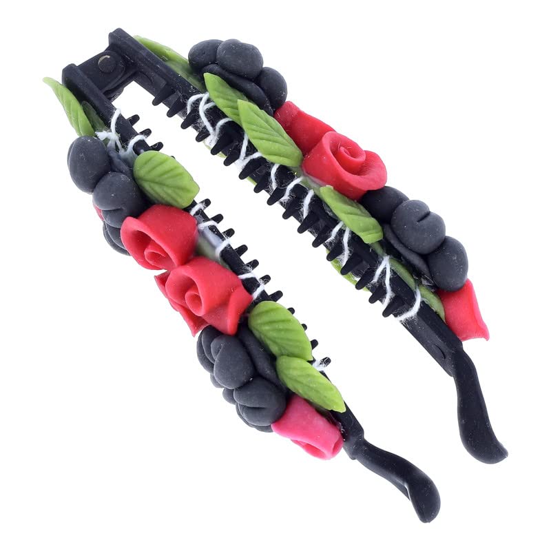 YOU & YOURS Banana Hair Clip Handmade Artificial Flowers Jewelry for Girls & Women - Image 2 thumbnail
