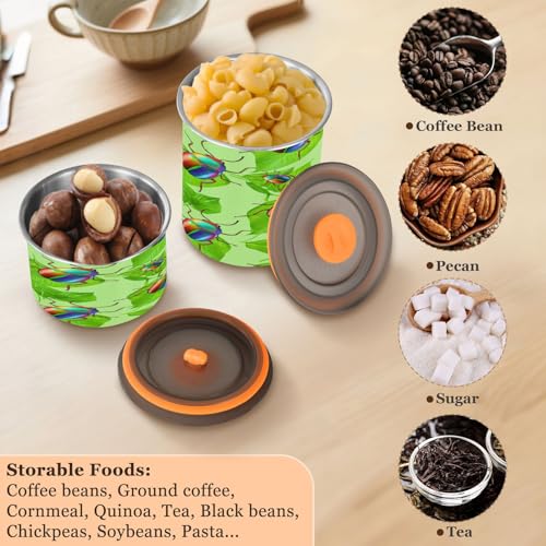 Contenedor para café y almacenamiento de cocina de acero inoxidable hermético 500 ml miniatura 5