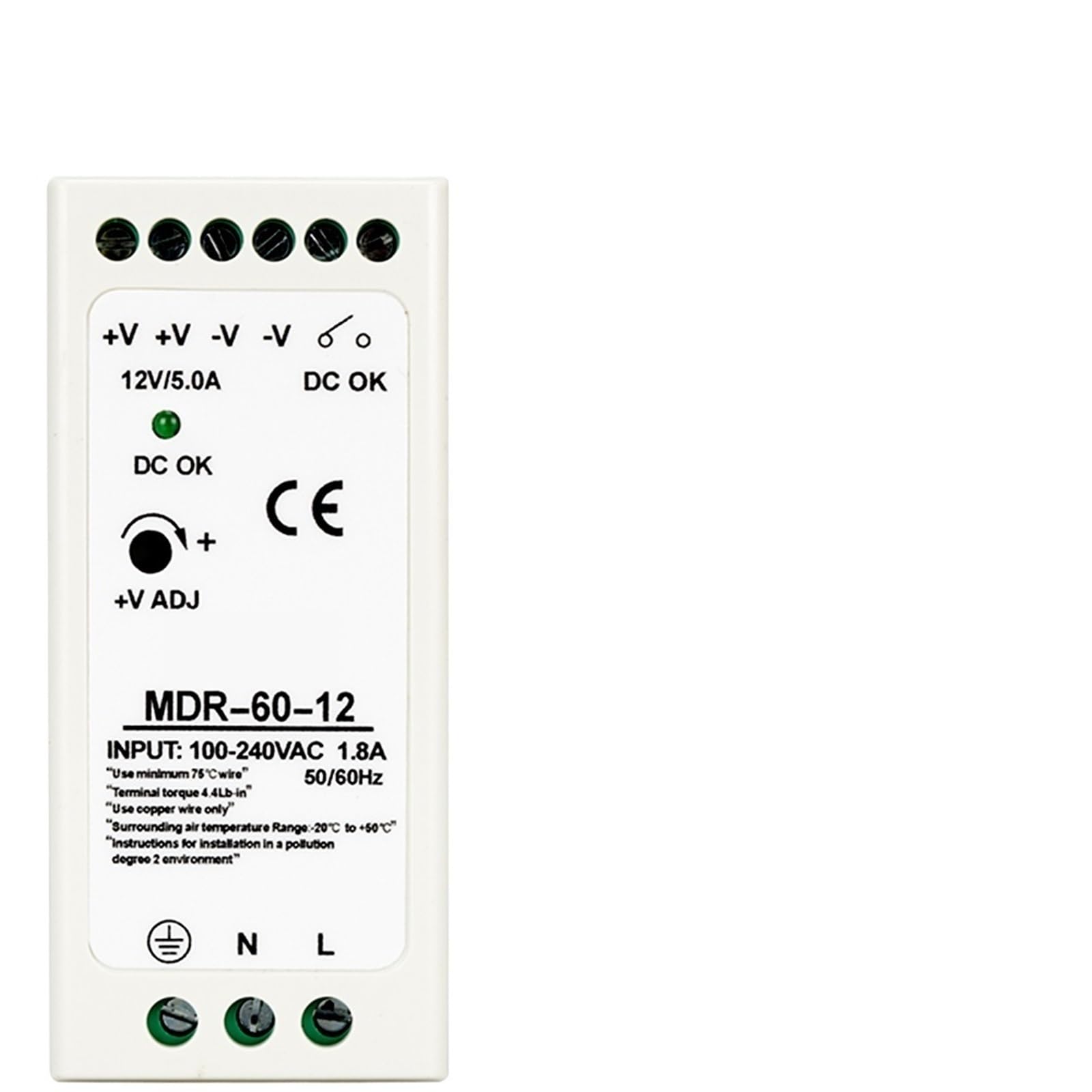 Transformateur rail DIN 12V MDR-100 haute performance fiable - 7