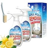 8.12Oz Highly Effective Wall Mold Remover Spray, Potente Spray Antimuffa Per Pareti, Piastrelle E Superfici, Ad Azione Rapida, Smacchiatore Multisuperficie Bagno Cucina Tessuto Piastrelle Legno (2PC)