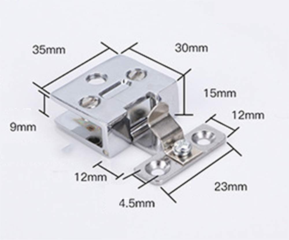 WANLIAN Glass Clip 2pcs Cabinet Glass Door Hinge Wine Cooler Glass Door Hinge Stainless Steel Glass Clip No Hole Required(Small) - Image 3
