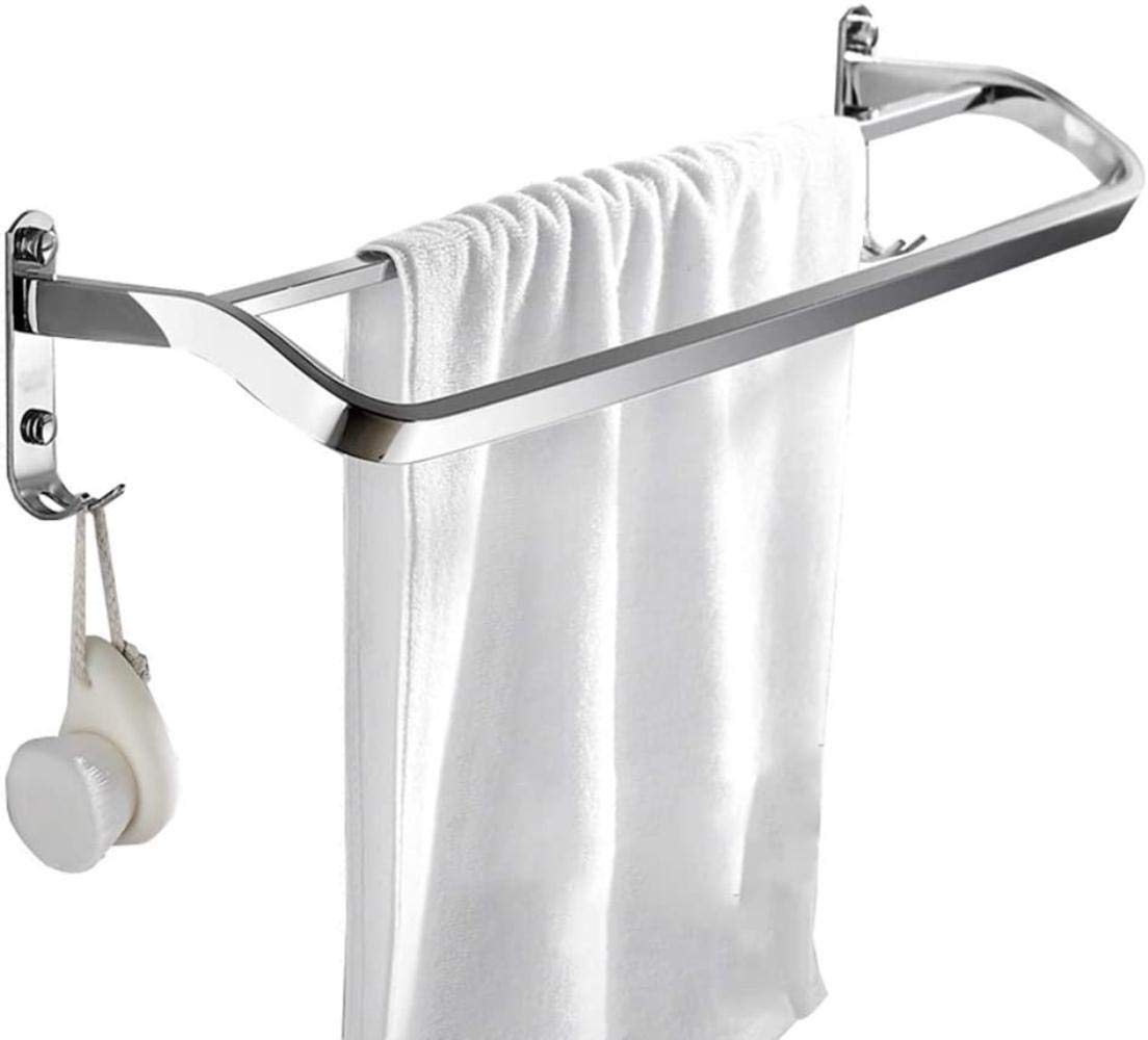 Stendino Portasciugamani con asta in acciaio inossidabile 304 Doppia bordata Adesivo perforato gratuito Hotel Portasciugamani da bagno Accessori per la cucina domestica Appendiabiti Anello a mano