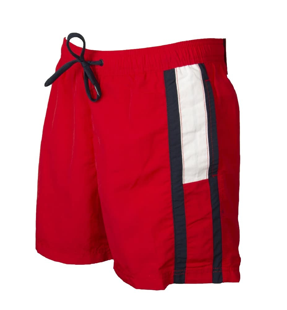 Tommy Hilfiger Boxer de mer Homme Maillot de Bain Piscine avec Ceinture élastique et Cordon de Serrage Externe Article XM0XM01610 EO/Side Flag T