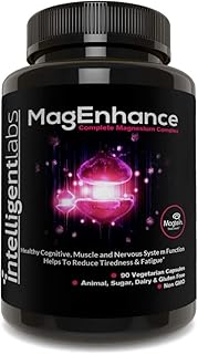 Intelligent Labs MagEnhance Magnesium Supplement, Magnesium-L-Threonate Complex with Magnesium Glycinate and Taurate, 90 Capsules