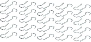 New Lon0167 5.5mm Opening Width 30mm Length Zinc Plated Self-Tapping Cup Screw Hook 50pcs(5,5mm Ã–ffnungsbreite 30mm LÃ¤nge Verzinkter selbstschneidender Cup-Schraubhaken 50st
