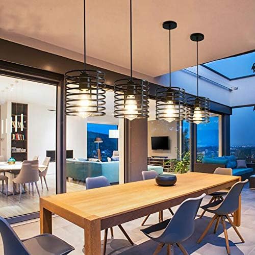 Usbinx Life Modern Old Industrial Lamps Ceiling Iron Art Metal Attic Chandeliers, Lamp Ceiling Iron Light Fixtures Art Loft Hanging Cage Vintage Industrial Metal LED Lamp Festival Lights