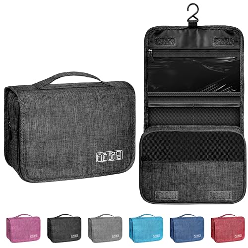 Image of Toiletry Bag Travel Bag with Hanging Hook for Women and Men,Black