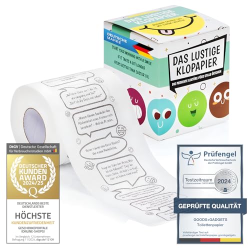 Witze Klopapier Fun WC Toilettenpapier mit den besten schlechten Witzen aller Zeiten; Zum Lachen auf dem Örtchen!; Deutsche Edition