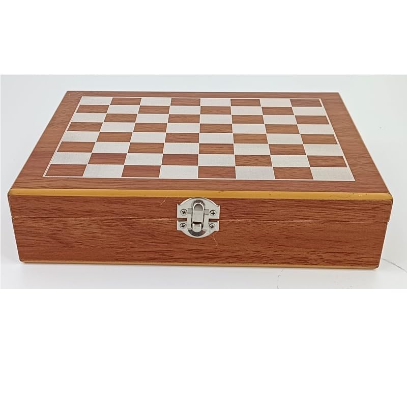 Brettspiele Faltbares Holzschachset 3 in 1 für Reisen Brettspiele Set für Kinder und Erwachsene Schach Dominosteine Wahrsagung Schachsets