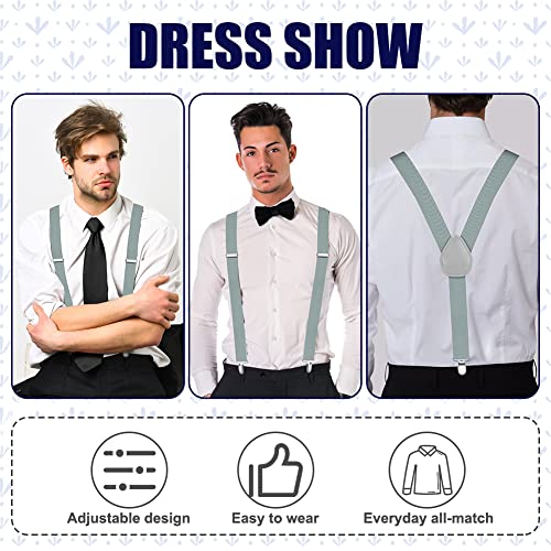 Image of Aomig Men's Adjustable Wide Braces, Extra Wide X Braces for Men, Braces for Men with Very Strong 4 Clips - 3.5 cm