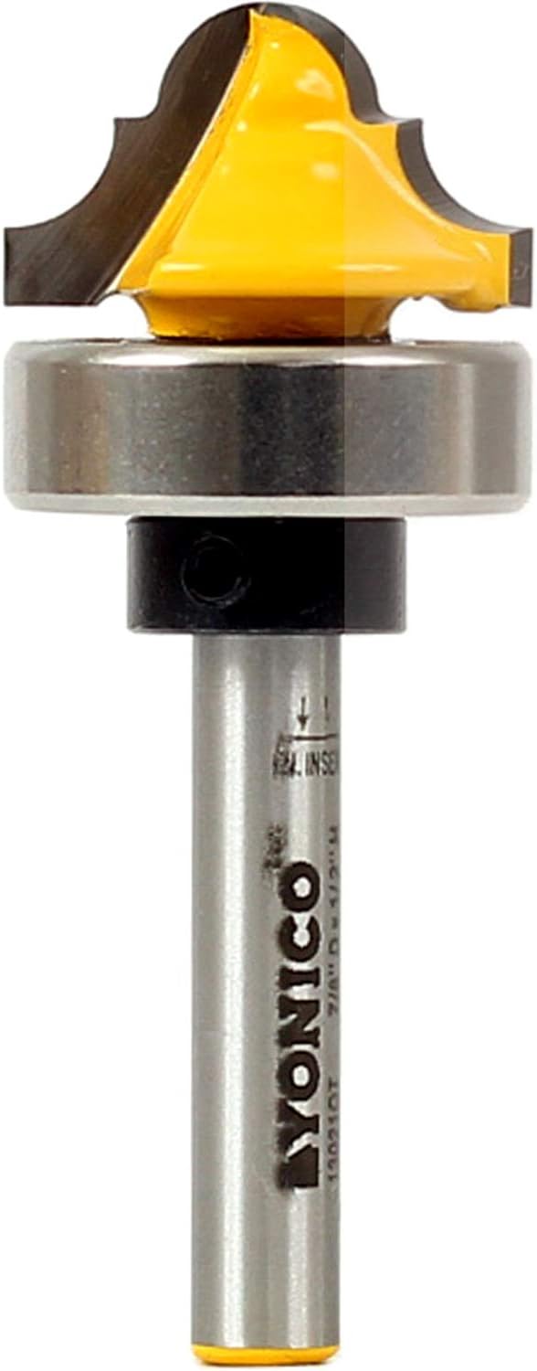 Yonico 13021qt 3/16-Inch Radius Double Roman Ogee Groove Router Bit 1/4-Inch Shank