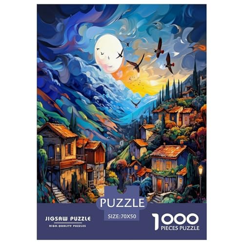 Puzzle imposible de pueblos de 1000 piezas y 70x50 cm para adultos