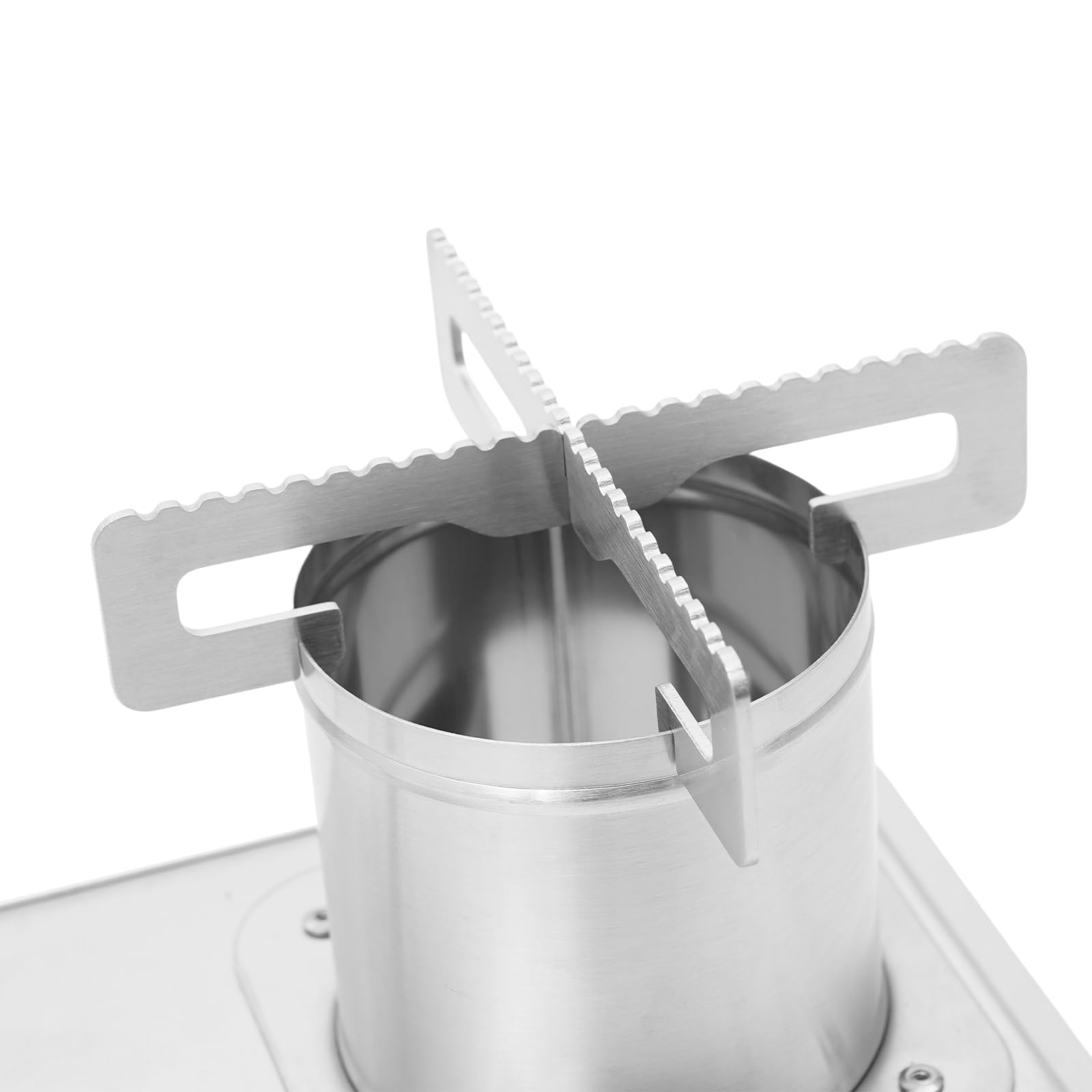 Fornello da campeggio in acciaio inox 201 con finestra in vetro, fornello da campeggio portatile per backpacking, fornello a legna da campeggio, per cucina all'aperto, escursionismo, barbecue, 25,9 x