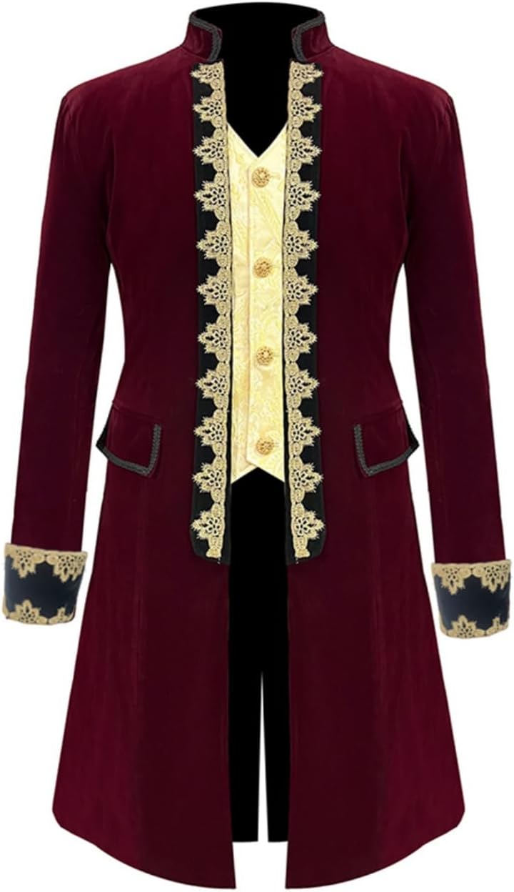 Apocrypha Mens Steampunk Jacket Gothic Victorian Renaissance Frock Coat