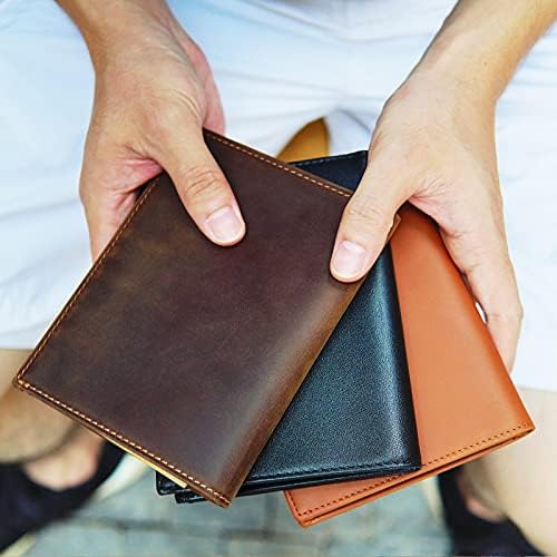 Polare Luxury RFID Blocking Leather Passport Holder Travel Wallet For Men and Women (Dark Brown) 4 Polare Luxury RFID Blocking Leather Passport Holder Travel Wallet For Men and Women (Dark Brown)