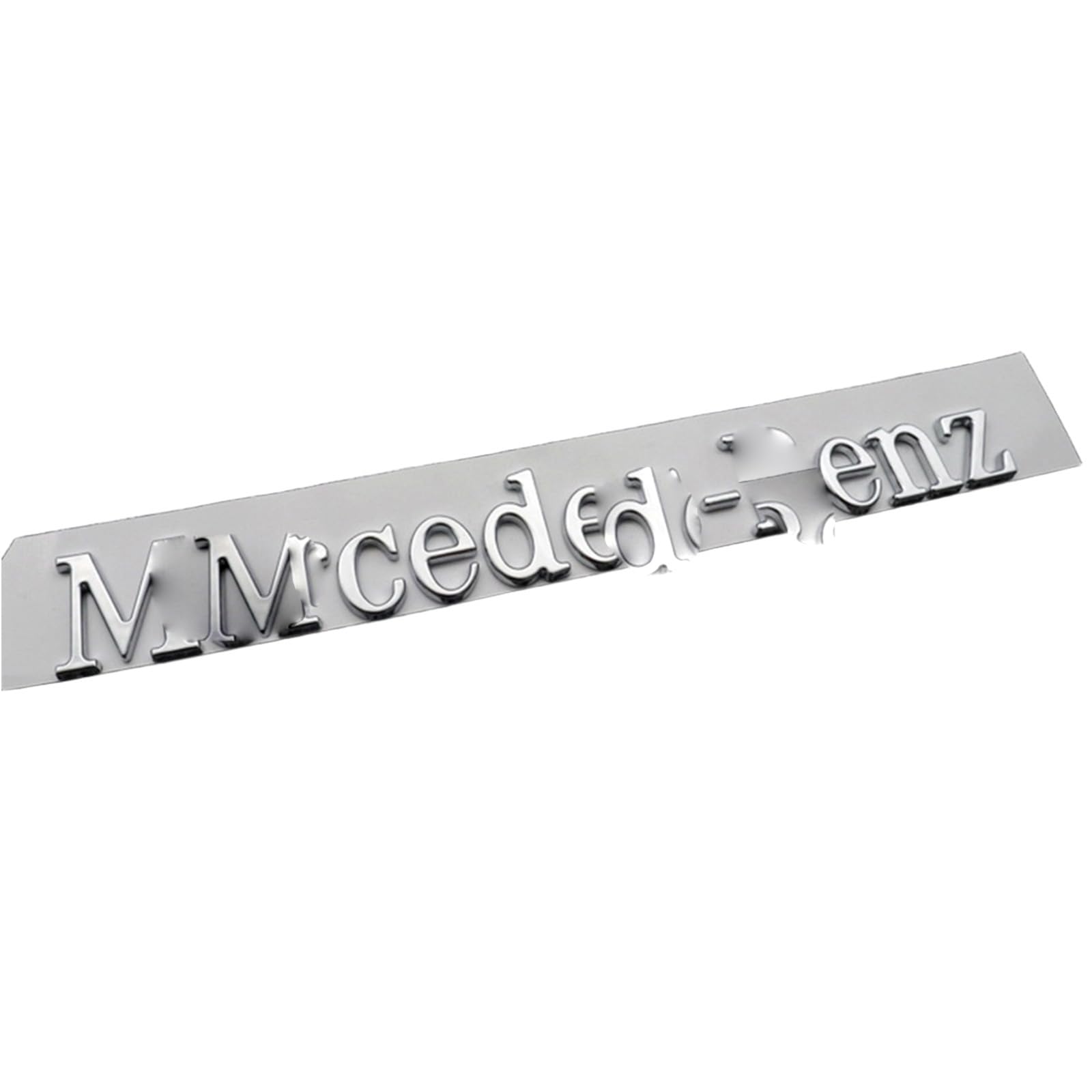 3D Letters Numbers Emblem for E200 E200L E300 E300L C200 C300 Trunk Lid Chrome Shiny Black/Silvery Badge (Silvery A)