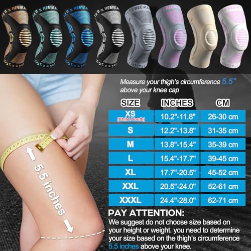 Image of NEENCA Professional Knee Brace, Compression Knee Sleeve with Patella Gel Pad & Side Stabilizers, Knee Support Bandage for Pain Relief, Medical Knee Pad for Running, Workout, Arthritis, Joint Recovery
