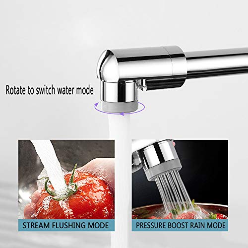 Robinet de cuisine pliable mitigeur mural en laiton pour évier double - 4