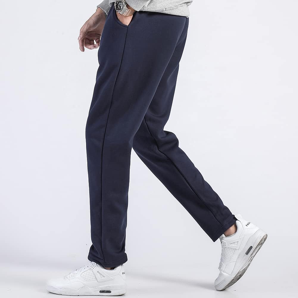 GXAMOY Men's Winter Fleece Pants Sherpa Lined Sweatpants Active Warm Thick Jogger Pants - Image 6