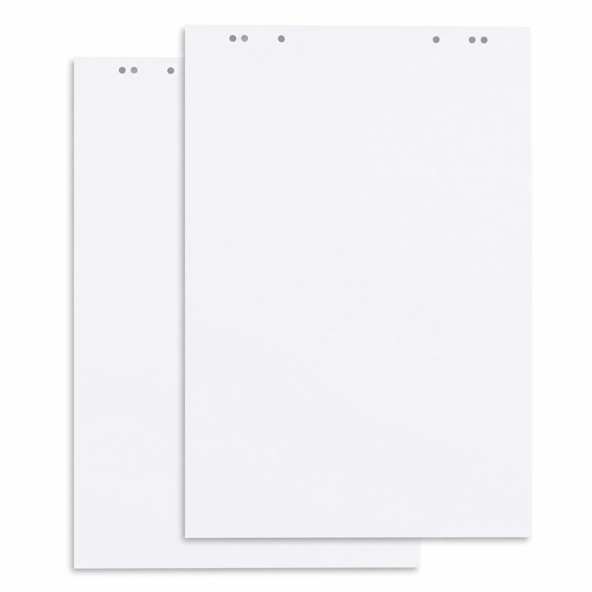 Conipa® - 2 x Flipchart Papier Block 65x98 cm weiß (BLANKO) 80 g/qm - 2 Flipchart-Blöcke à 20 Blatt - Whiteboard-Papier für Charts & Meetings (2 Blöcke Blanko)