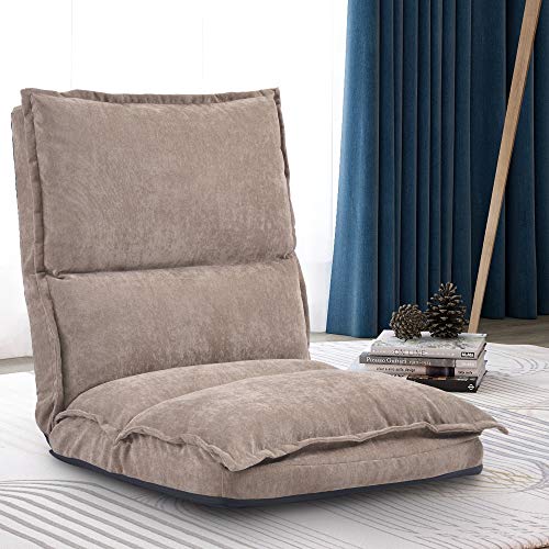 Floor Gaming Chair for Kids, Fabric Upholstered Folding Chair Lazy Sofa Adjustable Floor
