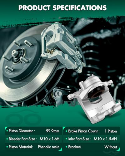 Image of SCITOO Front Right Brake Caliper Without Bracket 185328 Compatible For Buick For Encore 2013-2017,For Verano 2012-2017,For Chevrolet For Cruze 2014-2015,For Orlando 2012-2014,For Trax 2013-2017