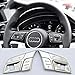 Qwjdsb pour Audi A3 8V A4 B9 A5 A6 C8 Q7, Bouton de Volant de Voiture Garniture décoration Cadre Couvercle Autocollant