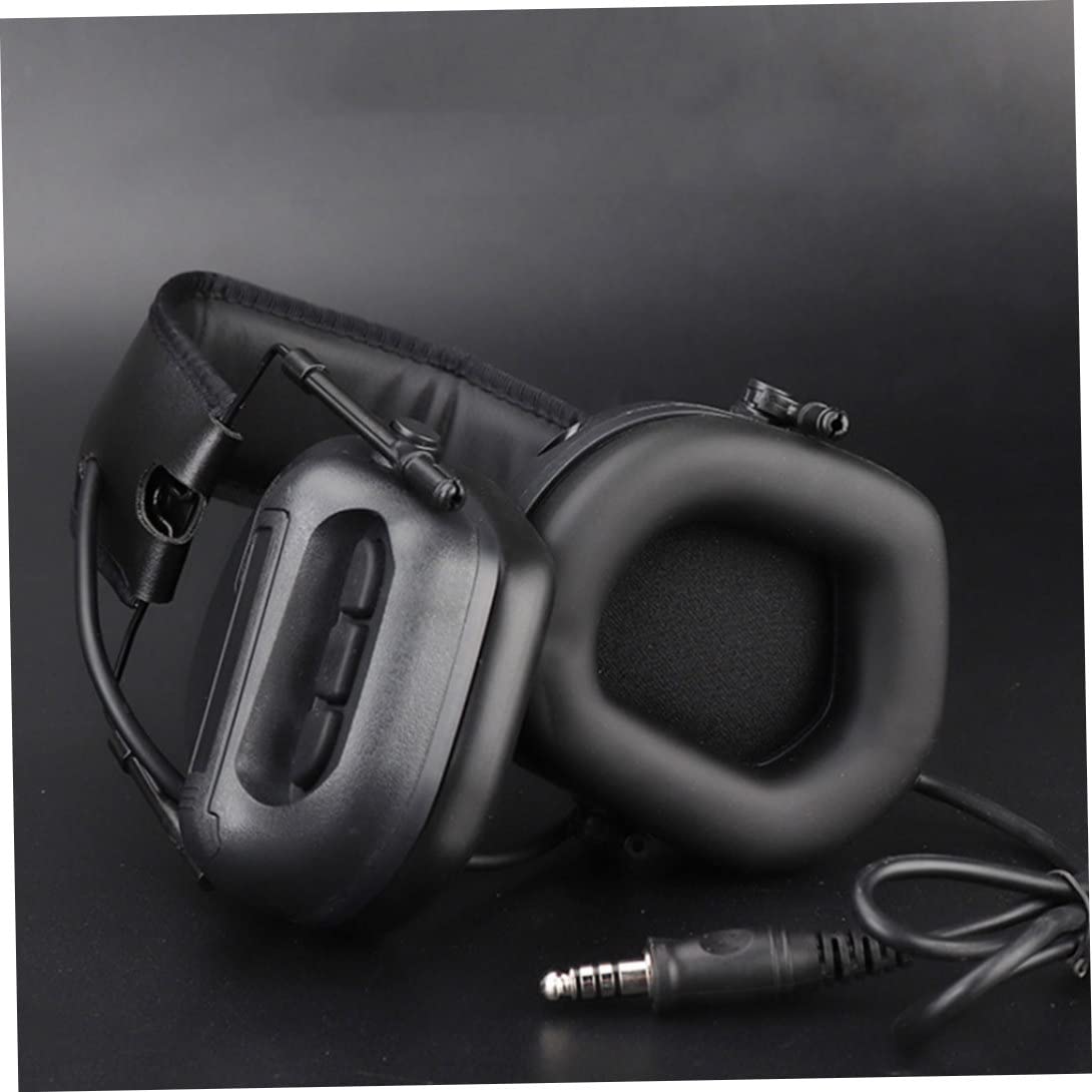 Orejeras electrónicas Reducción de ruido Protectores auditivos Protección auditiva Auriculares antirruido con micrófono para mujeres y hombres Negro y 1