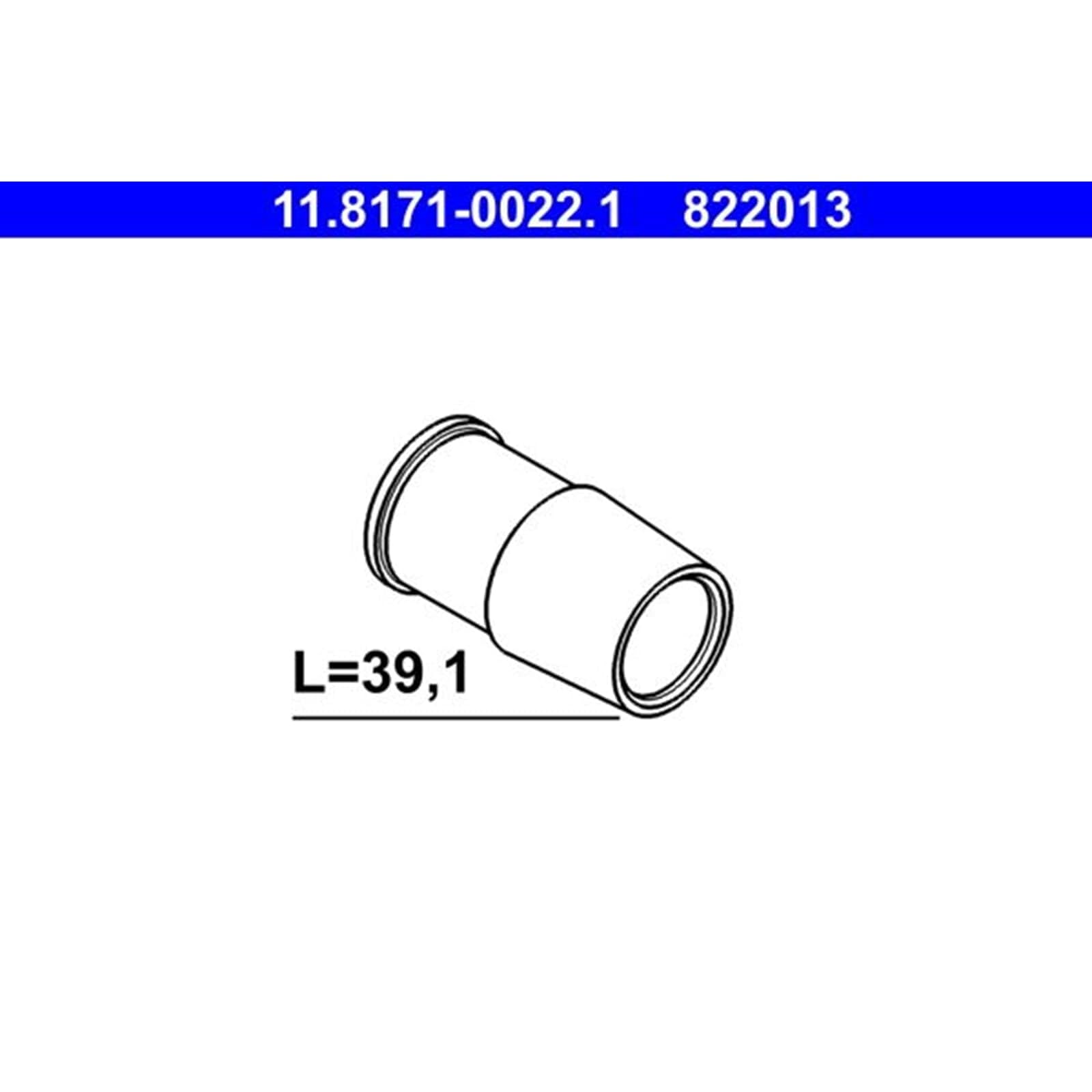 ATE 11.0101-5402.2 - Kit Manicotti Di Guida, Pinza Freno
