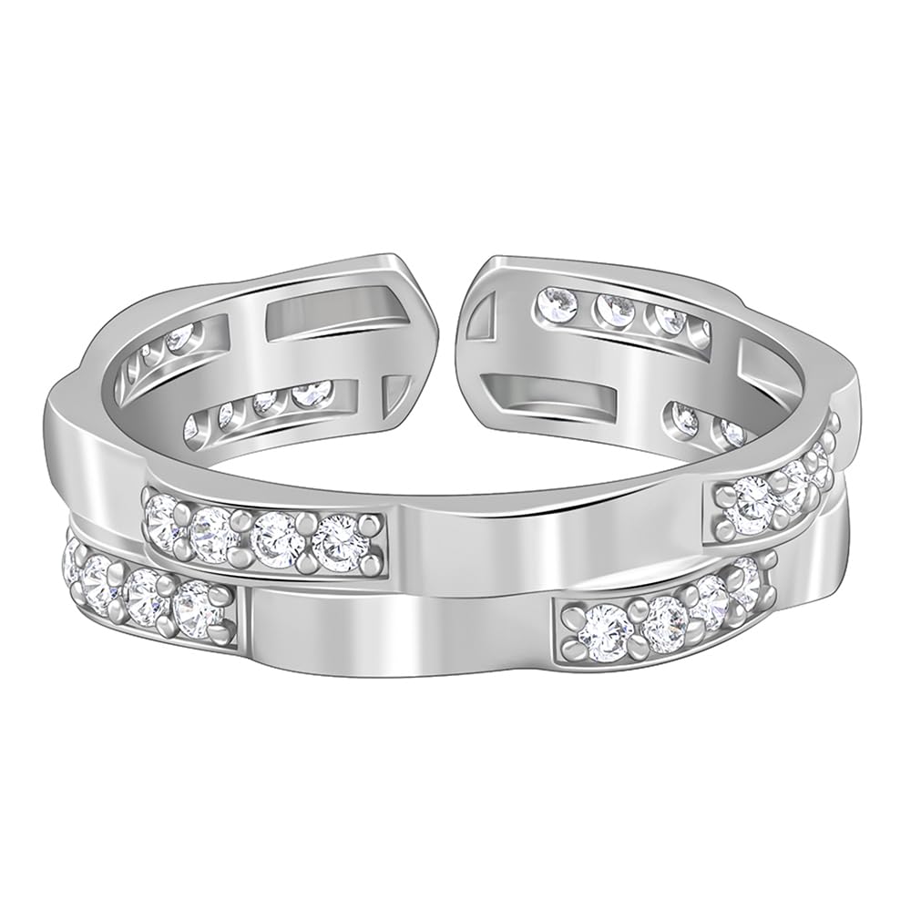 giva 925 Silver Zircon Studded Sparkle Ring For Him, Adjustable | Gifts for Men and Boys | With Certificate of Authenticity and 925 Stamp | 6 Months Warranty-picture-39