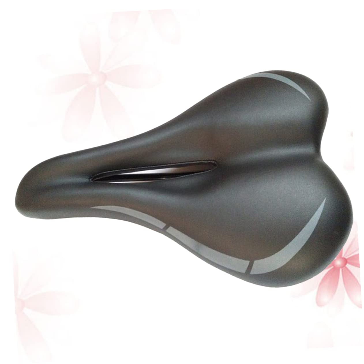 Selle de Vélo VTT Épaisse, Confortable, Respirante, Cuir Noir