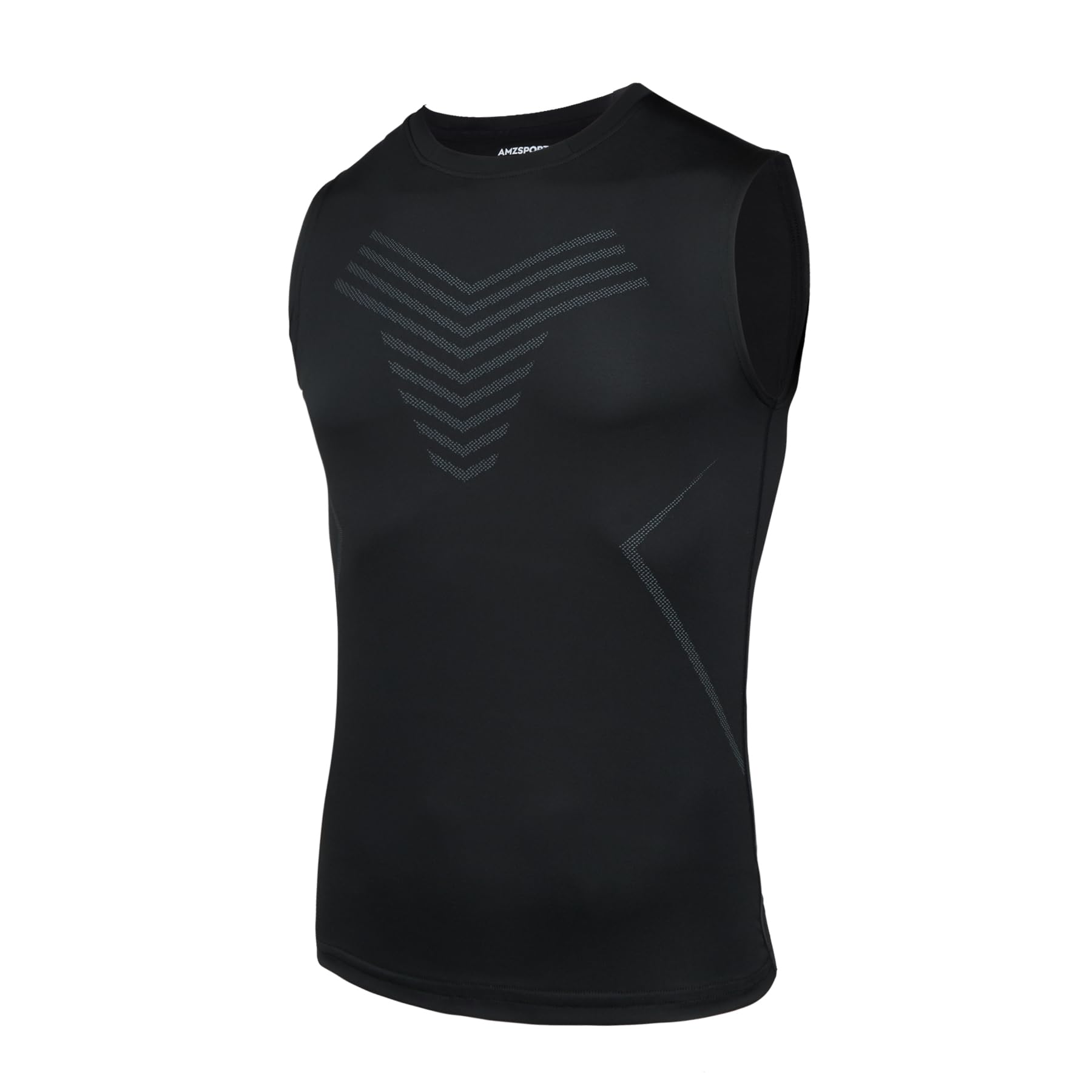 AMZSPORT Camiseta de compresión sin Mangas para Hombre Deportes Secado Rápido Baselayer