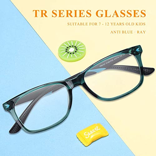 Image of SooGree Blue Light Glasses for Kids Blue Light Blocking Glasses for Teen Boys Girls,Computer Screen Gaming TV Phone