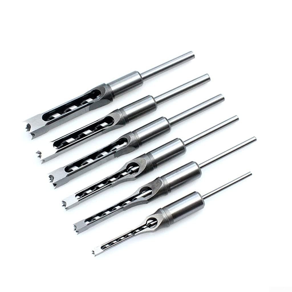 Brocas Cuadradas 6pcs Mortaja para madera 1/4-5/8 Pulgadas Brocas