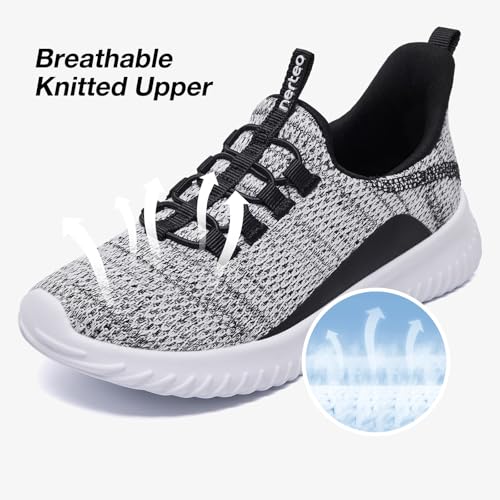 nerteo Boys Girls Sneakers Kids Hands Free Slip On Lightweight Breathable Walking Running Tennis Athletic Summer Shoes for Little/Big Kid3