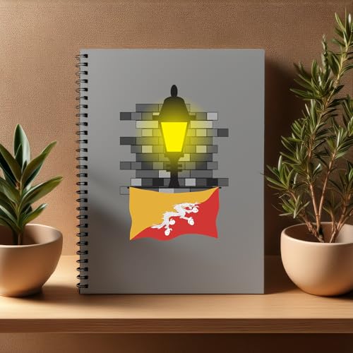 Carnet de notes A5 Bhutan Street Lamp cahier ligné 100-160 pages lot de 20