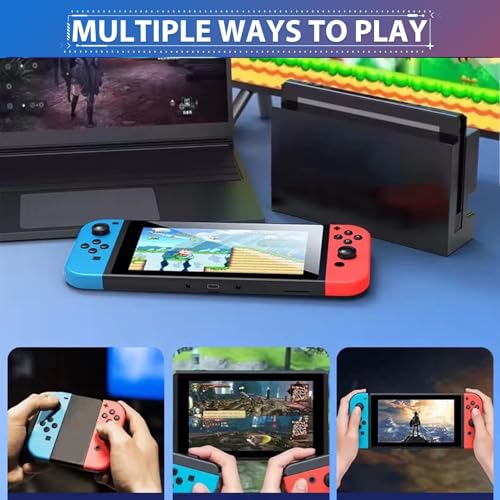 Image of CIMENNTU Switch Controller for Nintendo Switch Controller, Switch Controller Replacement Accessories with Double Vibration /Wake-Up /Motion Control /Screenshot (Bue&Red)