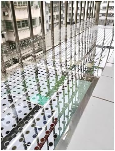 1.9mm Thick Safety Fence Punching Plate - Leak-Proof Window Pads & Decorative Screen Grilles for Home Security & Stylish Decor (50x370cm/19.69x145.67in)