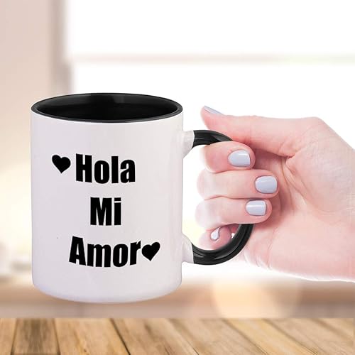 Miniatura 3 de Hola Mi Amor - Taza de cerámica color azul marino