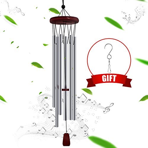 FittiDoll Wind Chime 6 Metal Tubes Perfect for Patio, Garden, and Outdoor Home Décor 27 Inch
