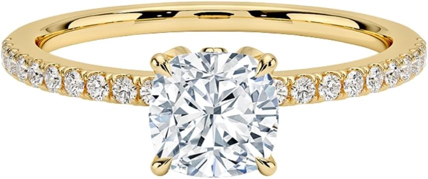 1 CT Moissanite Engagement Ring For Women VVS1 10K 14K 18K Solid Gold & 925 Sterling Silver Luxe Petal moissanite ring Christmas Gift For Women