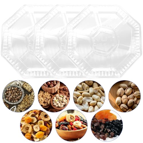 TULEBOLIAN 7 Section Transport Serving Set,3PCS Nibble Tray with lid,Serving Tray,Diameter 26 cm,Platter for Party Food,Reusable,Snack Plate, Snack Box, Dip, Tapas, Bowls, Serving Plates - Image 7