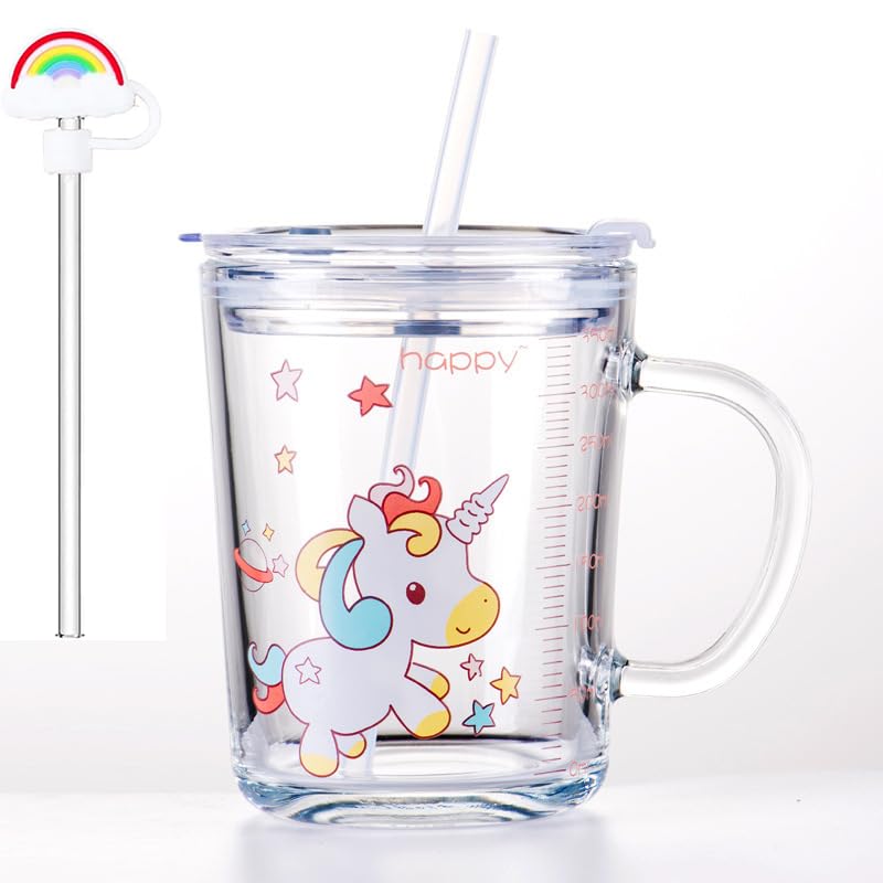 Bubble Tea - Tazza con cannucce, 2 pezzi, per frullati, riutilizzabile, per bevande, per caffè