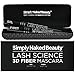 3D Fiber Lash Mascara Kit (2 tubes) by Simply Naked Beauty. Waterproof, lengthening voluminous, on lashes all day. Best and highest rated 3D and 4D gel and fiber formula. Non toxic, hypoallergenic, Natural. Black. One Gel Tube and One Fiber Tube included in this kit.
