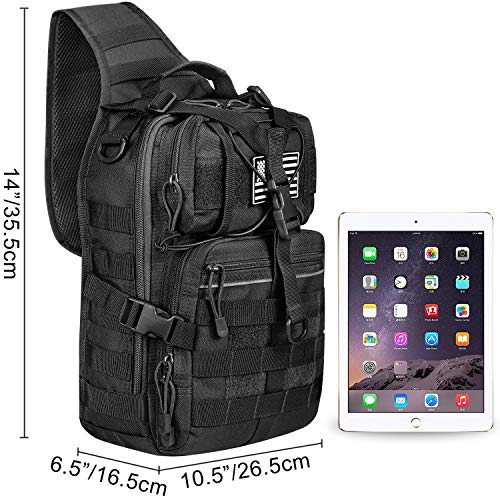 G4Free 2 Pcs Tactical Sling Backpack Molle Edc Range Bag For Hunting, Hiking #TOP5