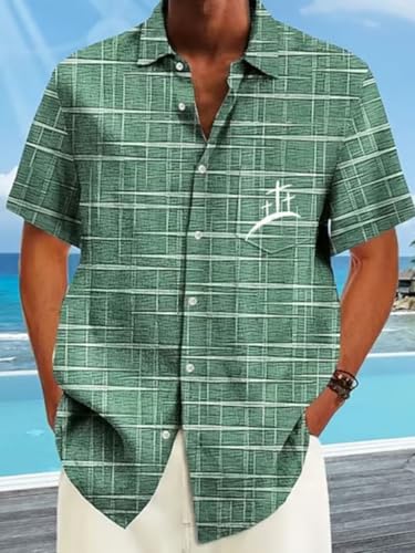 Faith Cross Shirts Mens Christian Jesus Religious Hawaiian Vacation Tshirt2