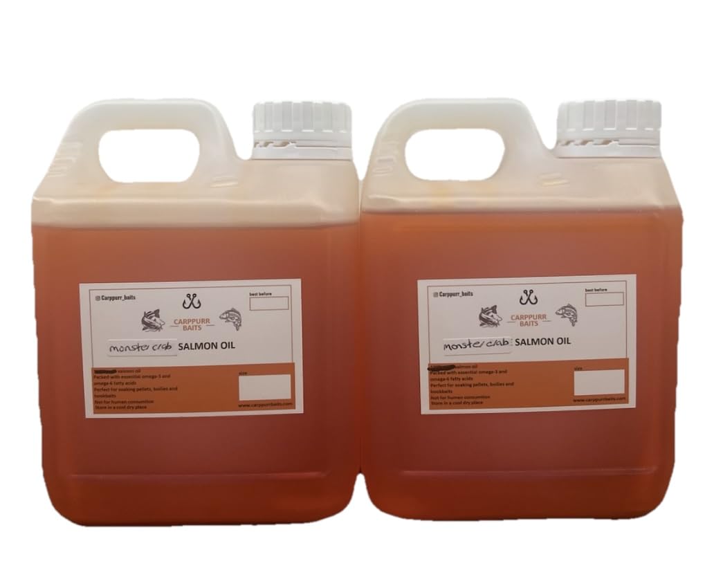 Carppurr baits 500ml-1L-2L-5L - Monster Crab Flavoured Salmon Oil – High Attraction Fishing Oil for Carp, Catfish & Coarse Fishing – Liquid Pellet & Bait Booster (2 litre) — image 1