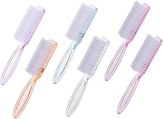 FRCOLOR 6 Pçs Cabo Escova De Unhas Limpador De Unhas Limpador Doméstico Escova De Limpeza De Unhas Escova De Unhas Com Cabo De Pedicure Cabo De Mão Escova De Unhas Simples Escova De